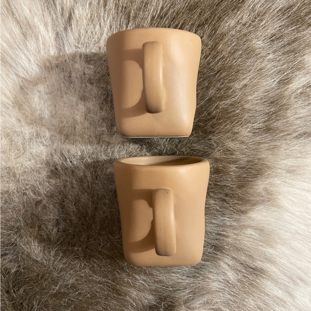 World Market Tan Ceramic Espresso Mugs - Set of 2 - Picture 5 of 6